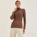 Ladies Mode Custom gestrickte Rollkragenpullover -Pullover